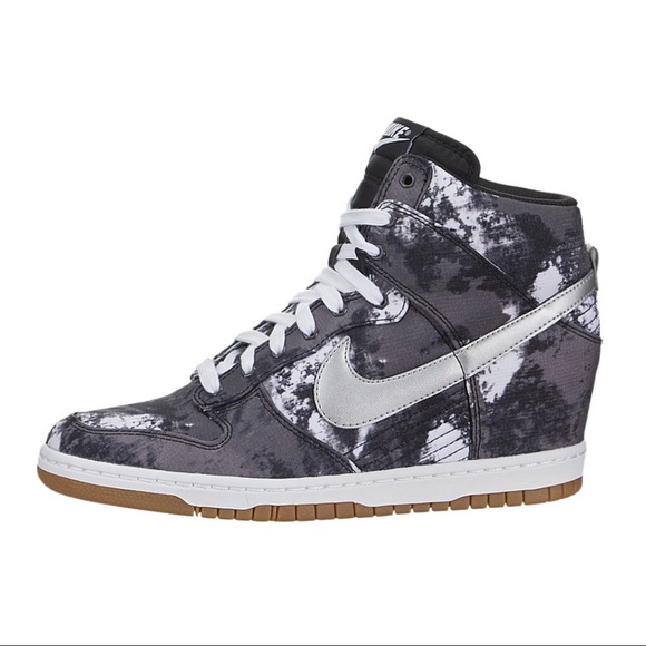 Nike Shoes - NIKE Women's Dunk Sky Hi Print Wedge Sneakers 8